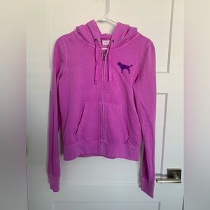 PINK Victoria’s Secret purple zip-up hoodie, medium